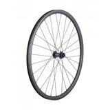 Bontrager Affinity TLR Centerlock 28H 700C road bike wheels, tubeless-ready, shown with disc brake rotor mounted.
