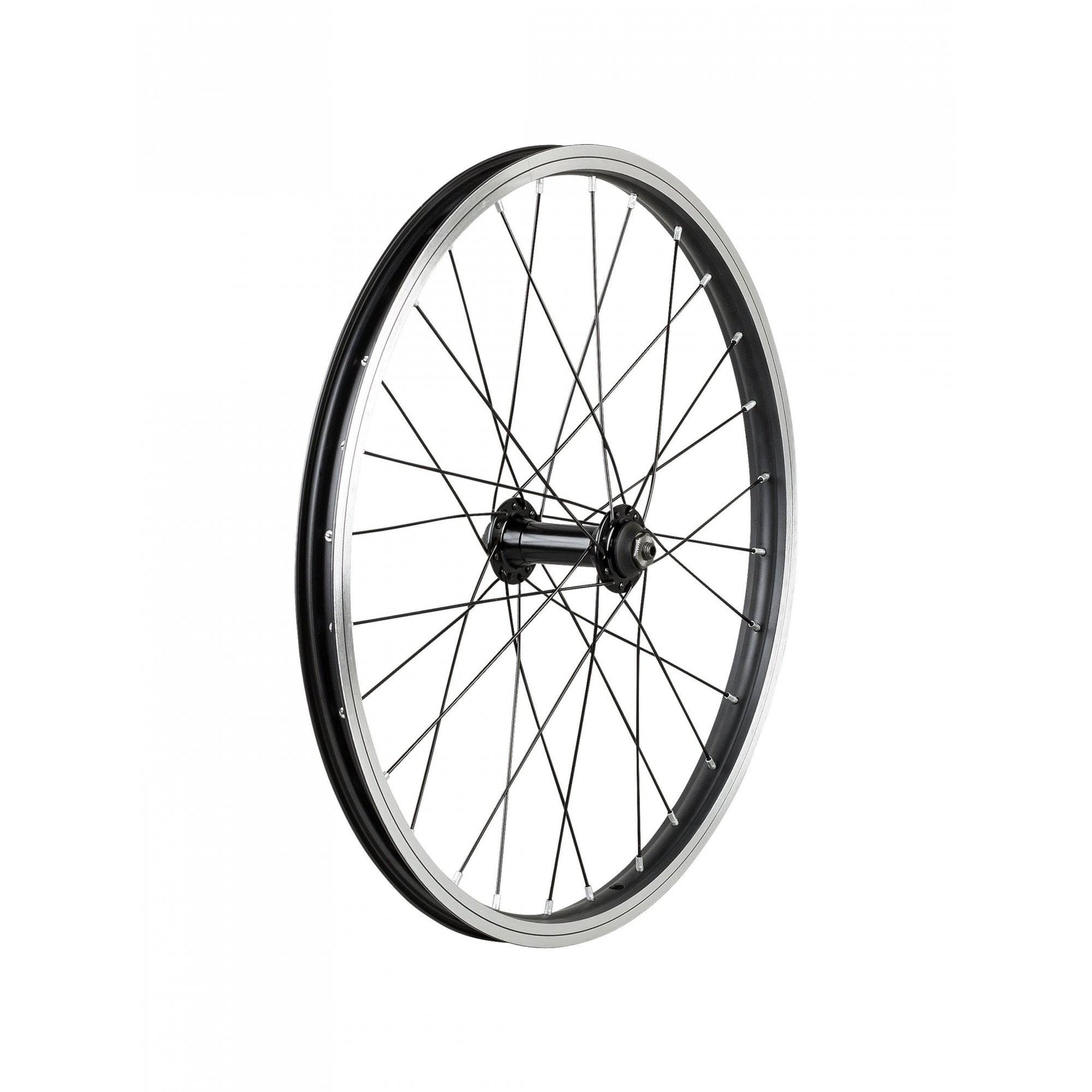 Trek J20C 20-inch kids mountain bike wheels, durable MTB replacement components with black rims and spokes.