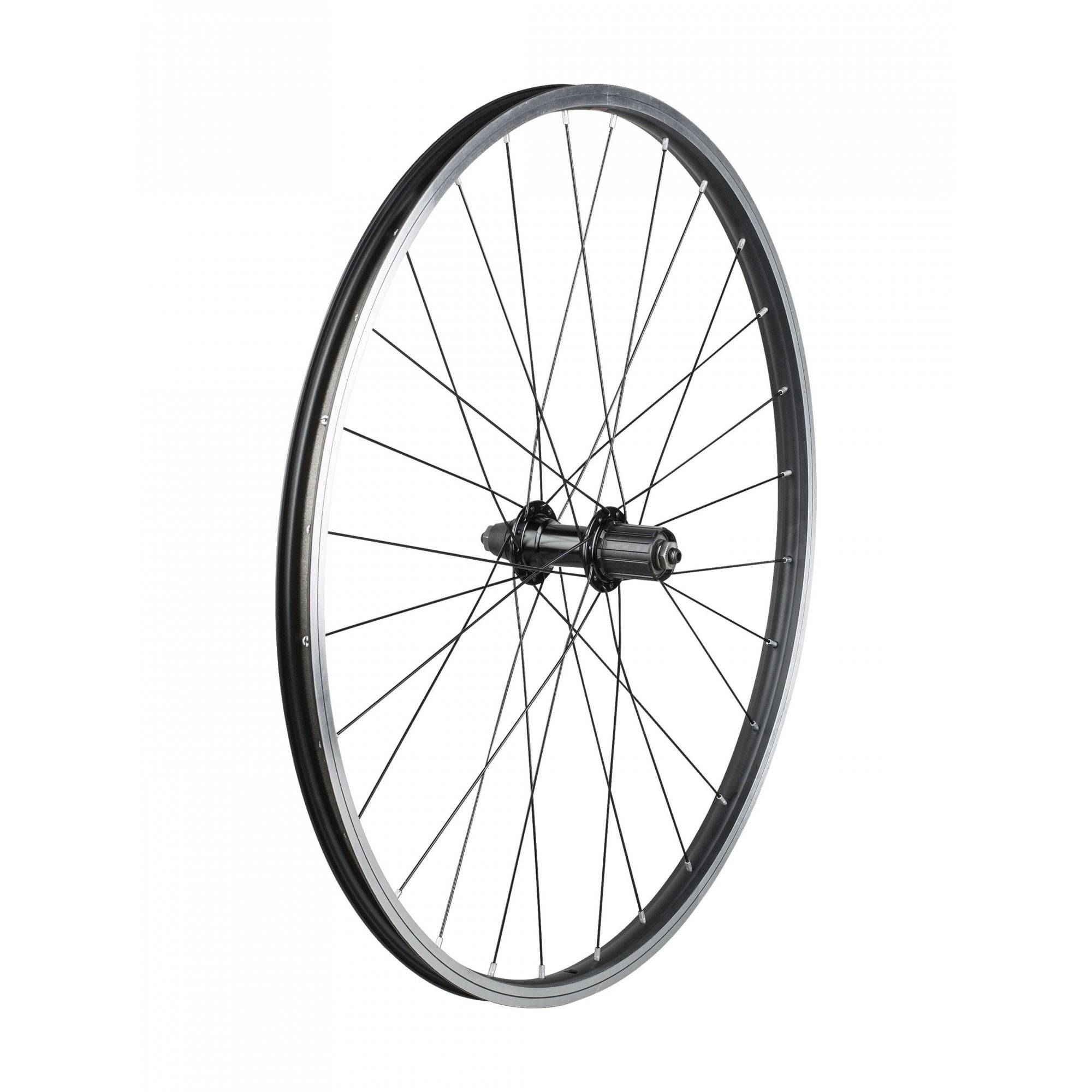 Trek Kids 26-inch rim brake wheels replacement for mountain bike, durable performance MTB bike components, close-up view