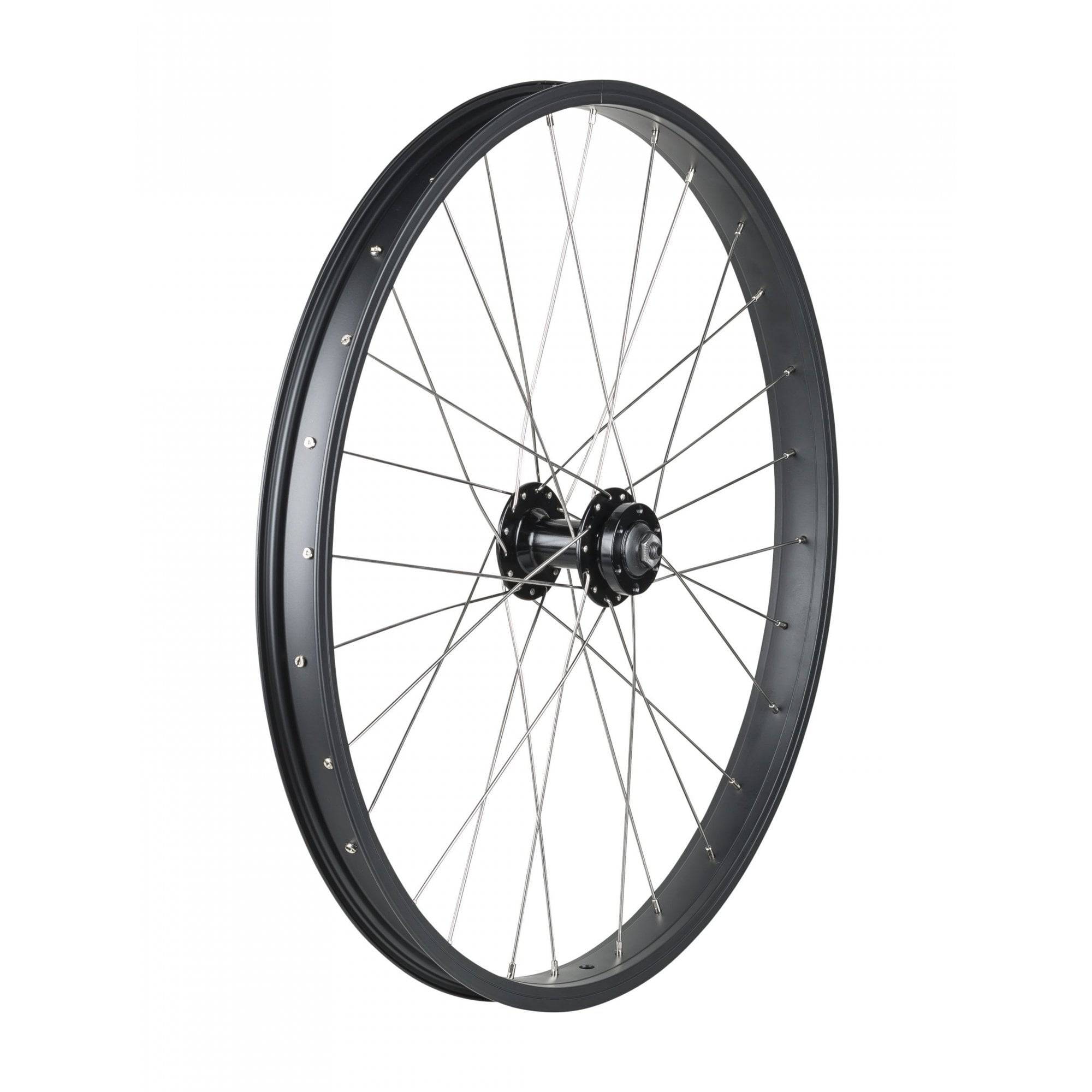 Trek Kids 24-inch mountain bike wheels with 28 holes and 6-bolt disc brake compatibility, designed for children's mountain bikes.
