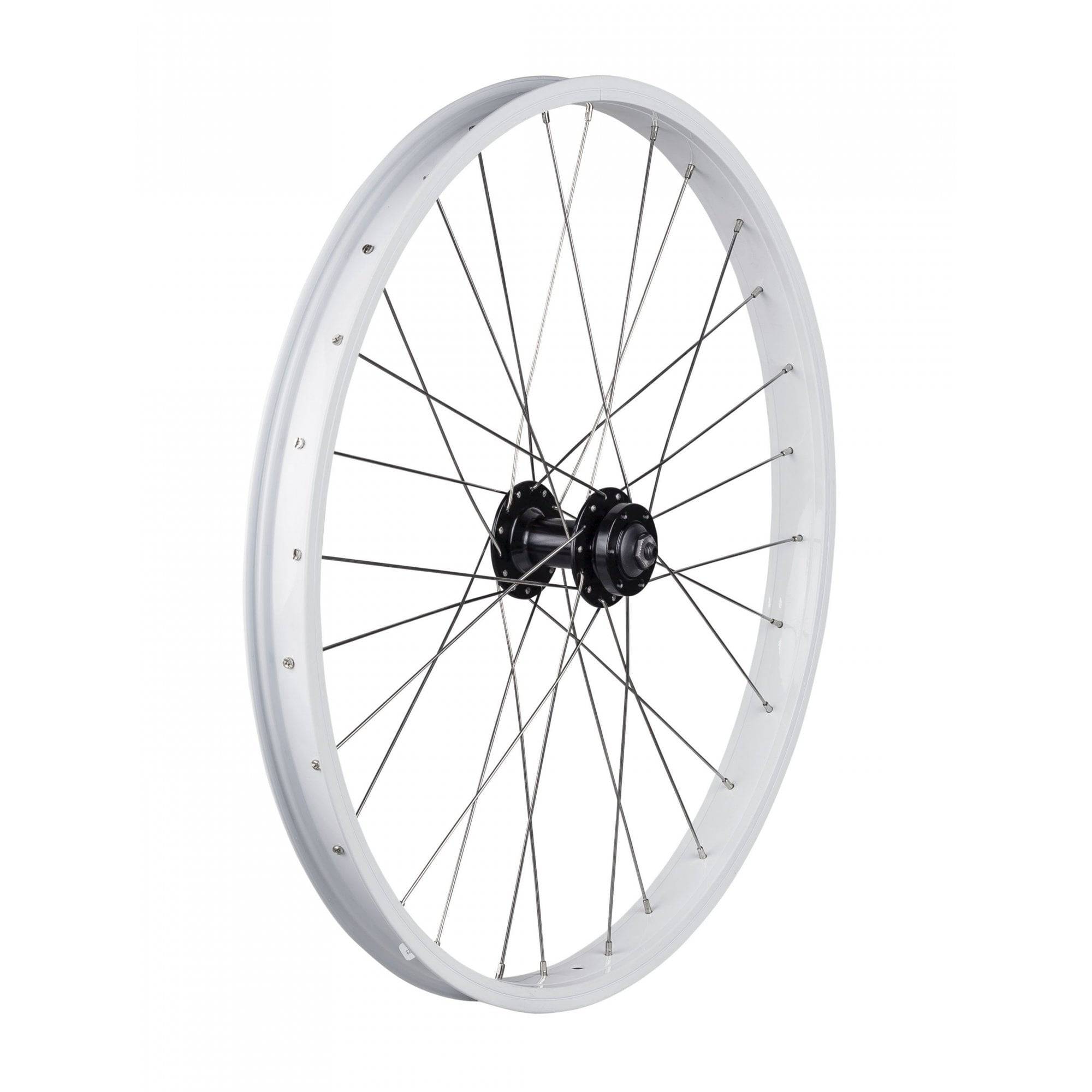 Trek Kids 24-inch mountain bike wheels with 28 holes and 6-bolt disc brake compatibility, suitable for children's mountain bikes.