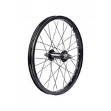 Trek Precaliber 16 coaster brake rear wheel for kids' bikes, durable and compatible bicycle component with black tire and silver metal hub.