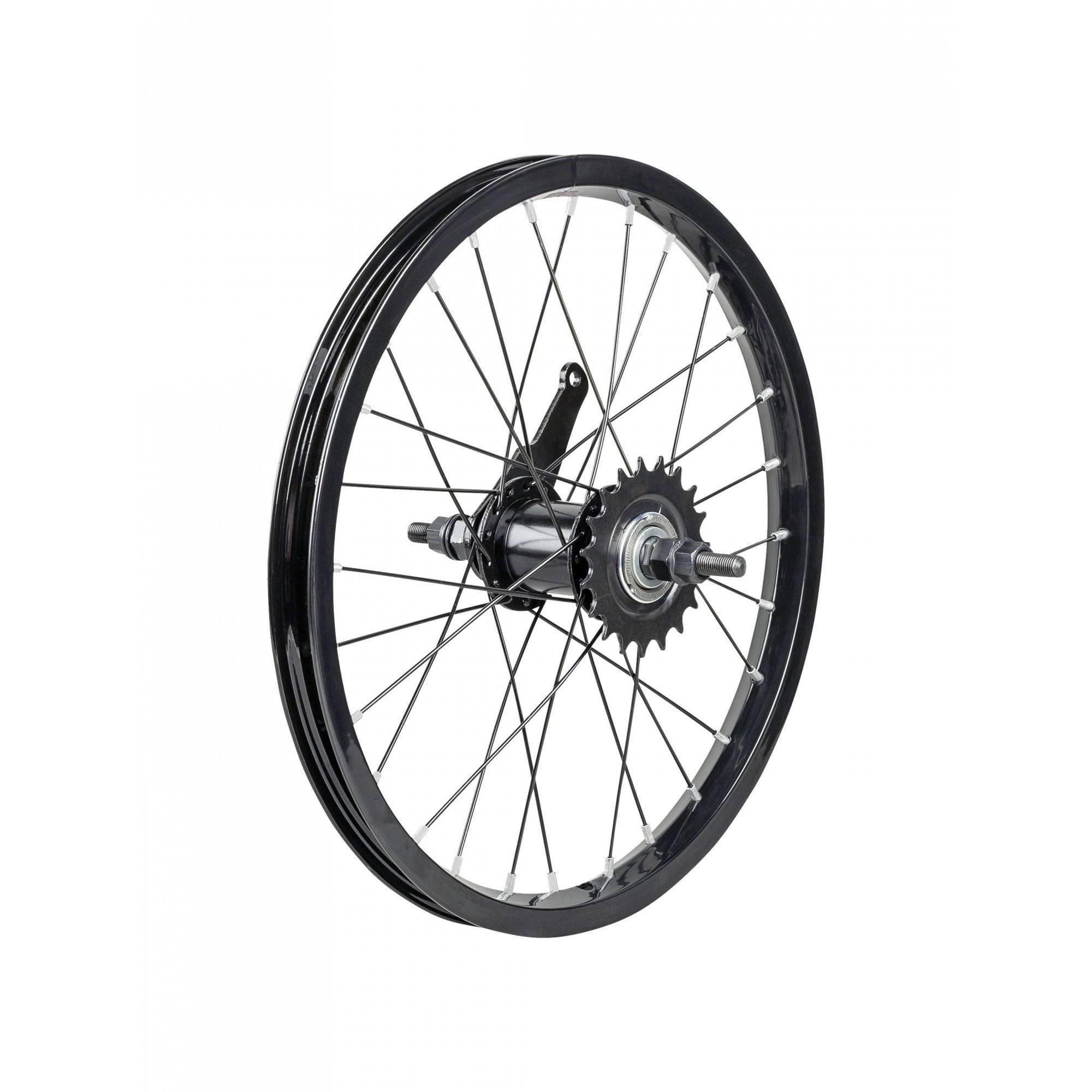 Trek Precaliber 16 coaster brake rear wheel for kids' bikes, durable bicycle component with easy compatibility and reliable braking.