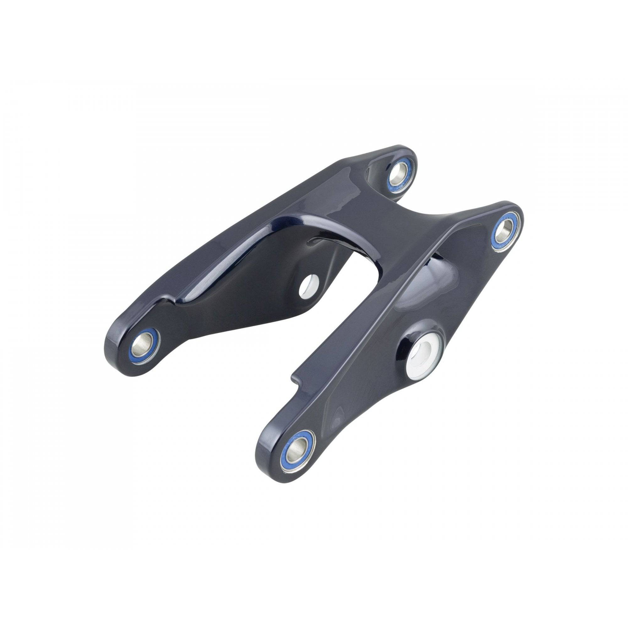 Trek Slash 29 frame linkage part for 2022 model mountain bike, suspension upgrade component, black and metal finish.