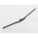 Bontrager MTB RSL handlebar and stem with Knock Block adapter for mountain bike components, showing the sleek black design and mounting hardware.
