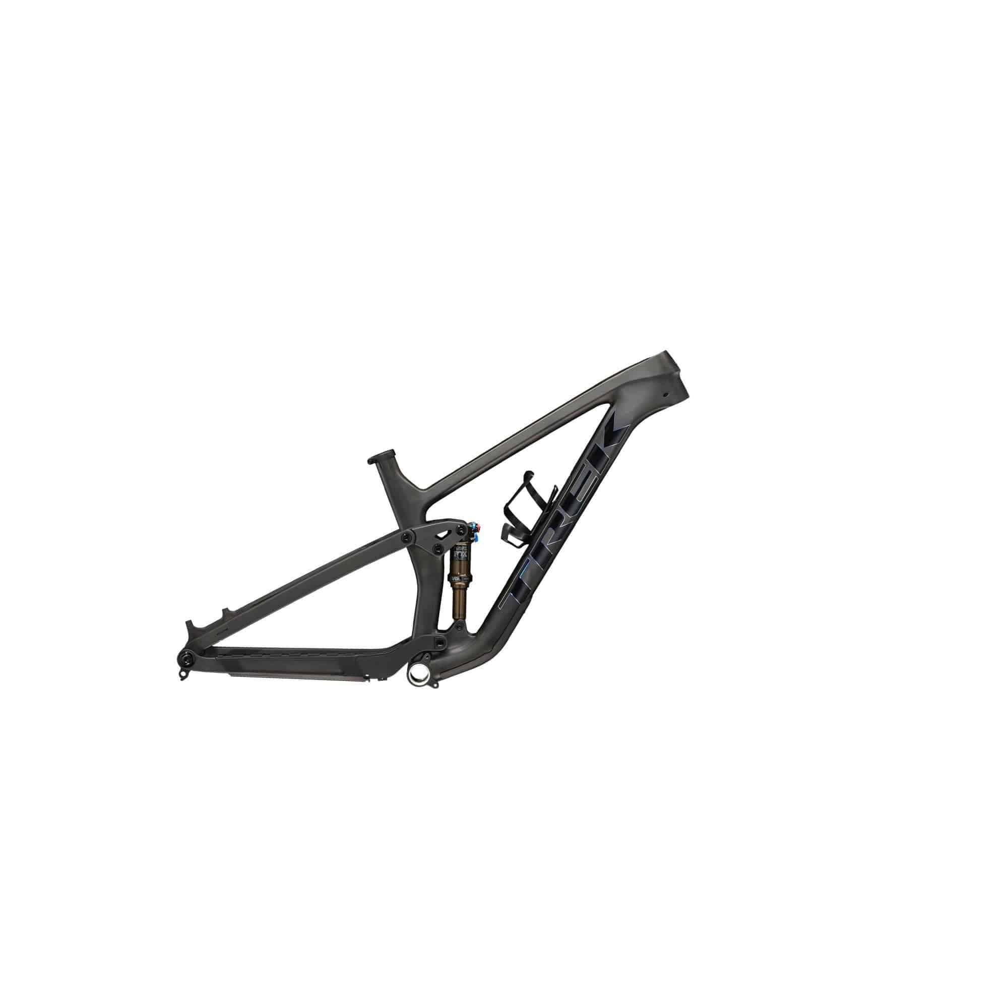 Trek Top Fuel C MTB frameset with Mino Link adjustable geometry and storage compartments, showcasing the lightweight bike frame design.