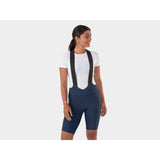 Trek Velocis Women's cycling bib shorts made of breathable, eco-friendly performance fabric with a fitted design and chamois padding.