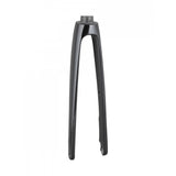 Trek Domane+ ALR road bike rigid fork with precise steering and control, showcasing the bike component in a professional setting.