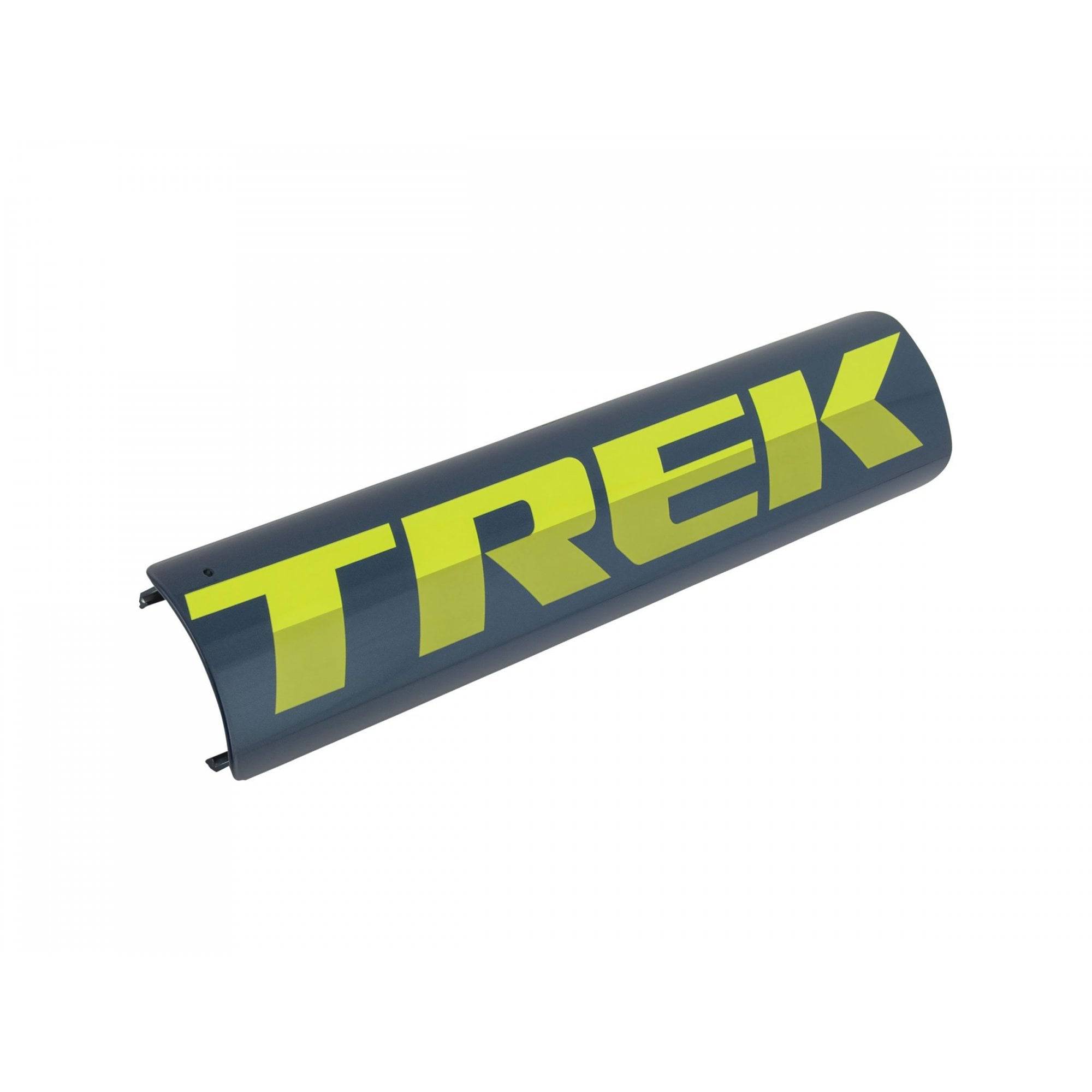 Trek Rail 7 29 2022 battery cover frame part, bike component protector for Rail 7 model, black plastic with mounting edges.