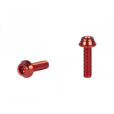 Black Trek water bottle bolt fastener M5x16mm, set of 2, lightweight anodized aluminum bike frame components.