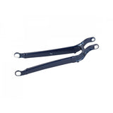 Trek Top Fuel 29 aluminum chainstay frame spare part, close-up view showing the lightweight metal construction and mounting points.