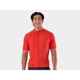 Unisex Trek Solstice cycling jersey, breathable and sustainable, designed for performance and comfort during bike rides.