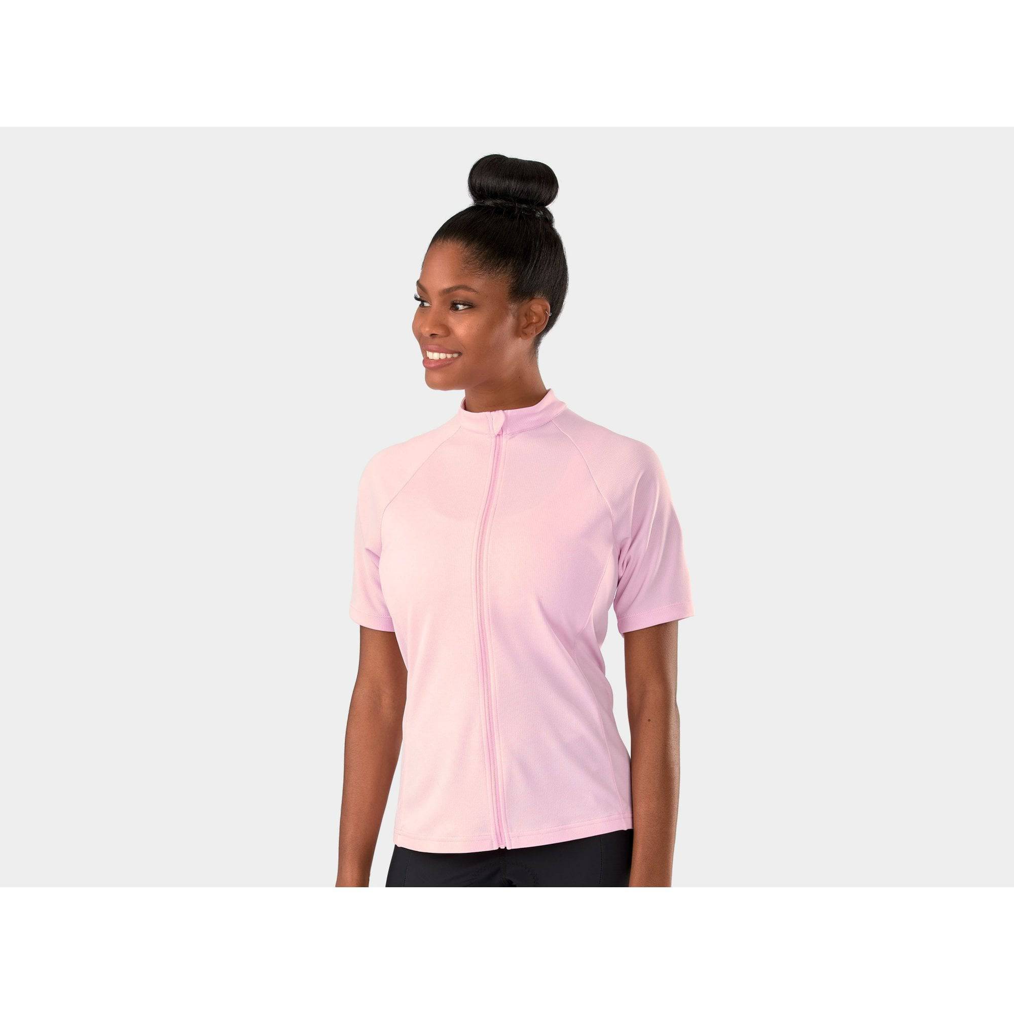 Trek Solstice women's cycling jersey, breathable eco-friendly performance fit, lightweight outdoor cycling clothing.