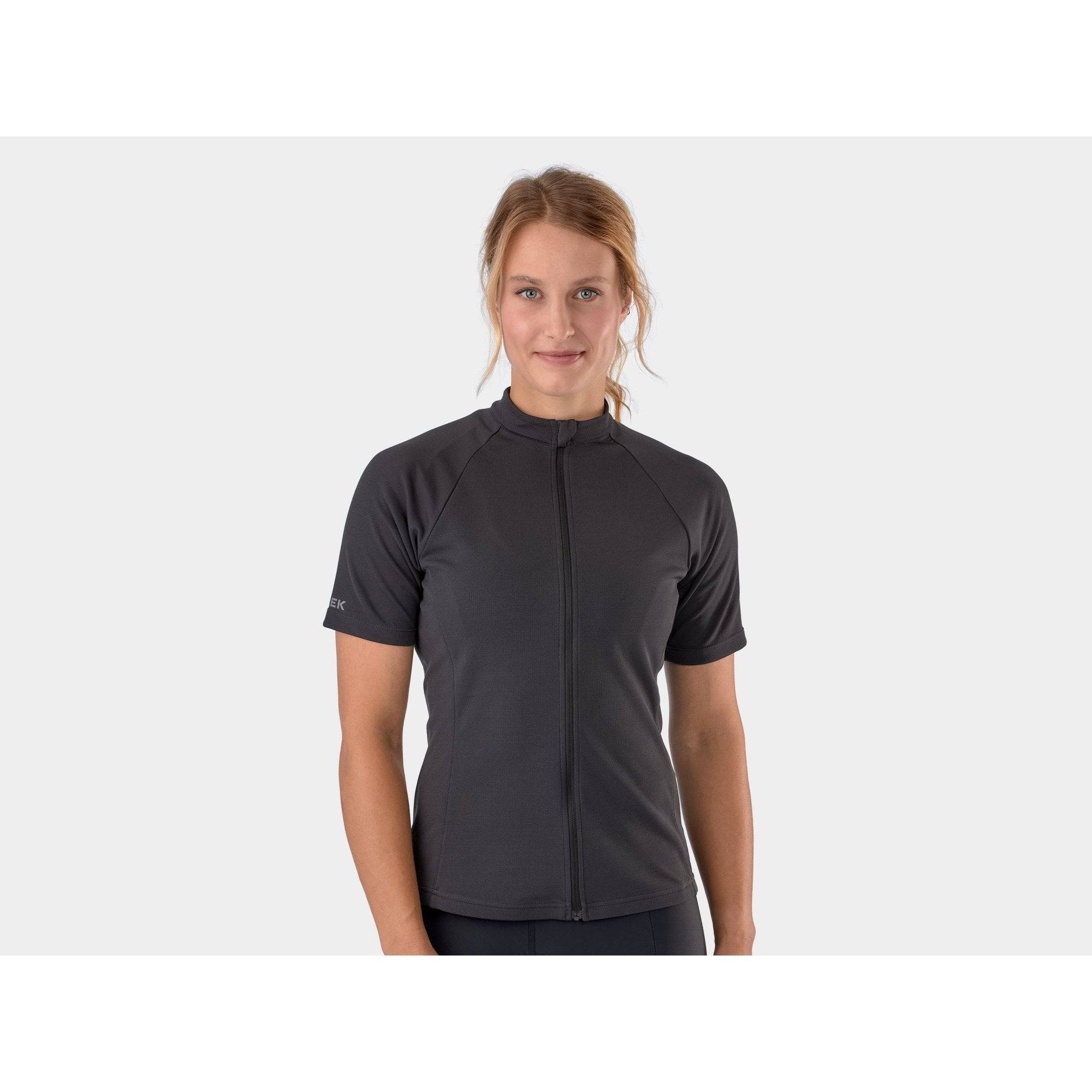 Trek Solstice women's breathable cycling jersey with a performance fit, eco-friendly fabric, and vibrant color for active riding.