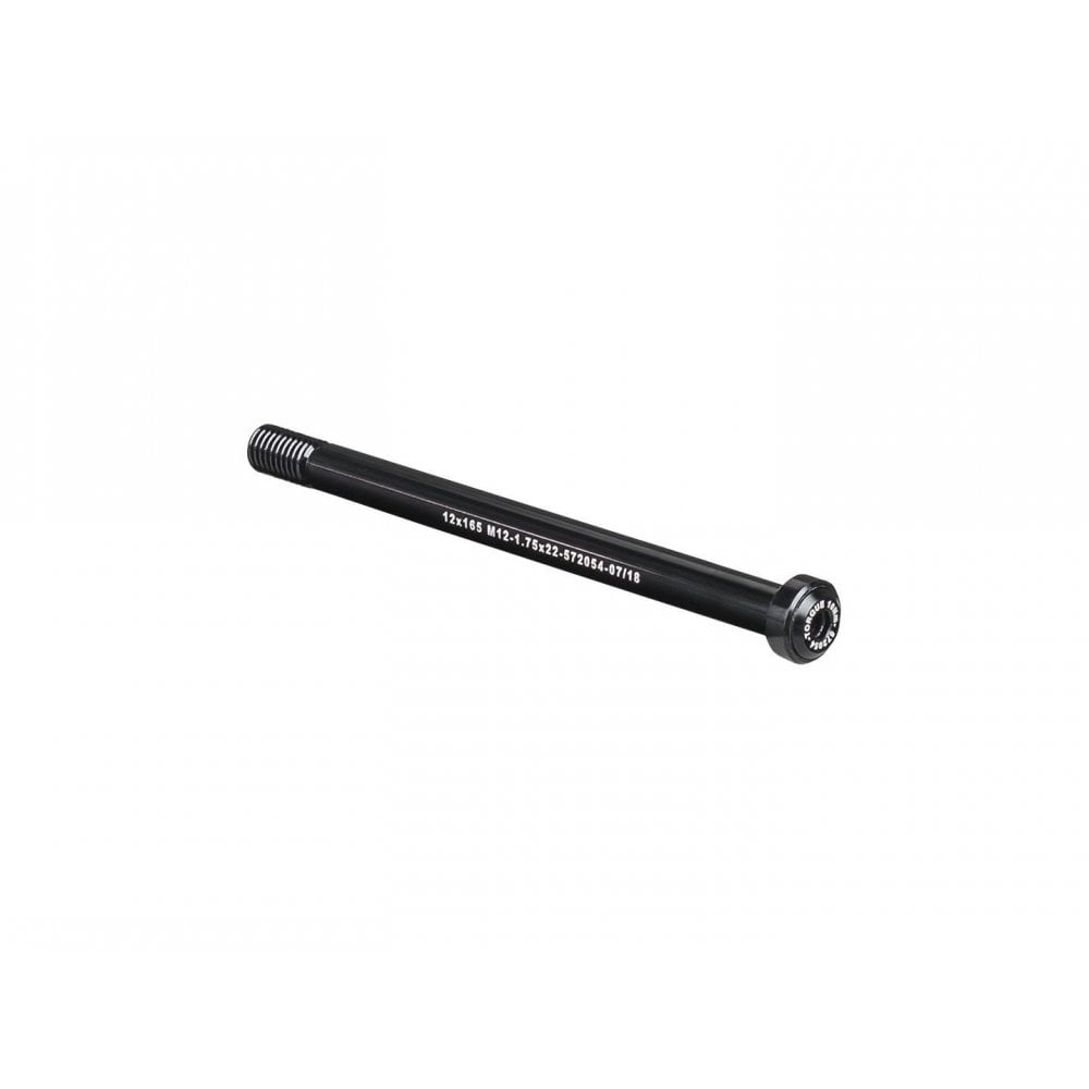 Black Bontrager Switch Lever Rear Thru-Axle with 180.5mm length and hex key installation for bicycle components.