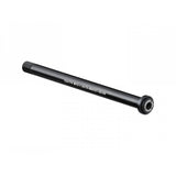 Bontrager Switch Lever Rear Thru-Axle in black, 184mm length, compatible with 6mm hex key, bicycle component for secure wheel attachment.