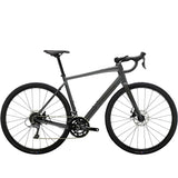 Trek Domane AL 2 Gen 4 road bike with Shimano Claris 8-speed drivetrain and disc brakes, shown from side view.