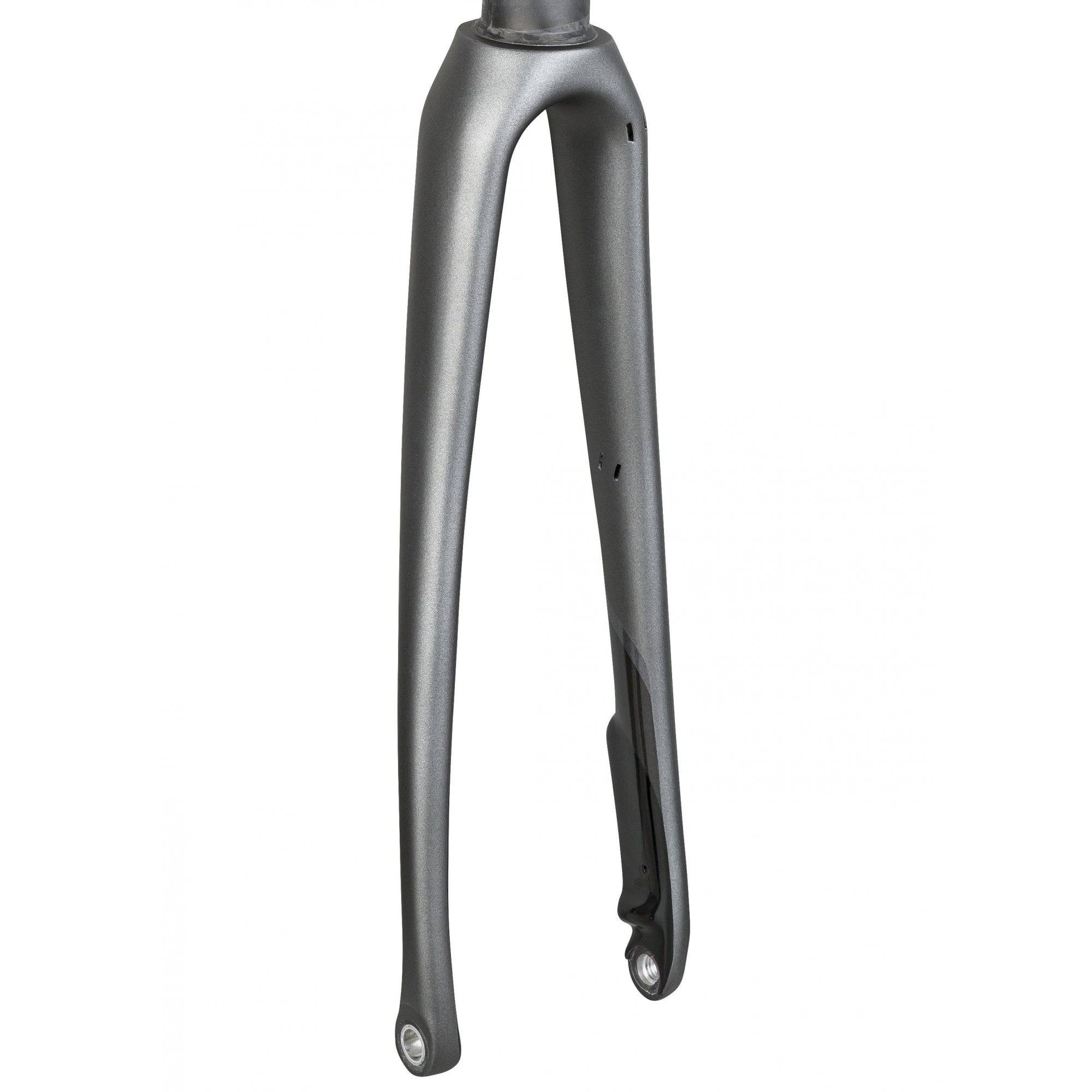 Trek 2018 Emonda SLR 8 Disc fork with flat-mount brake compatibility, lightweight carbon road bike component.