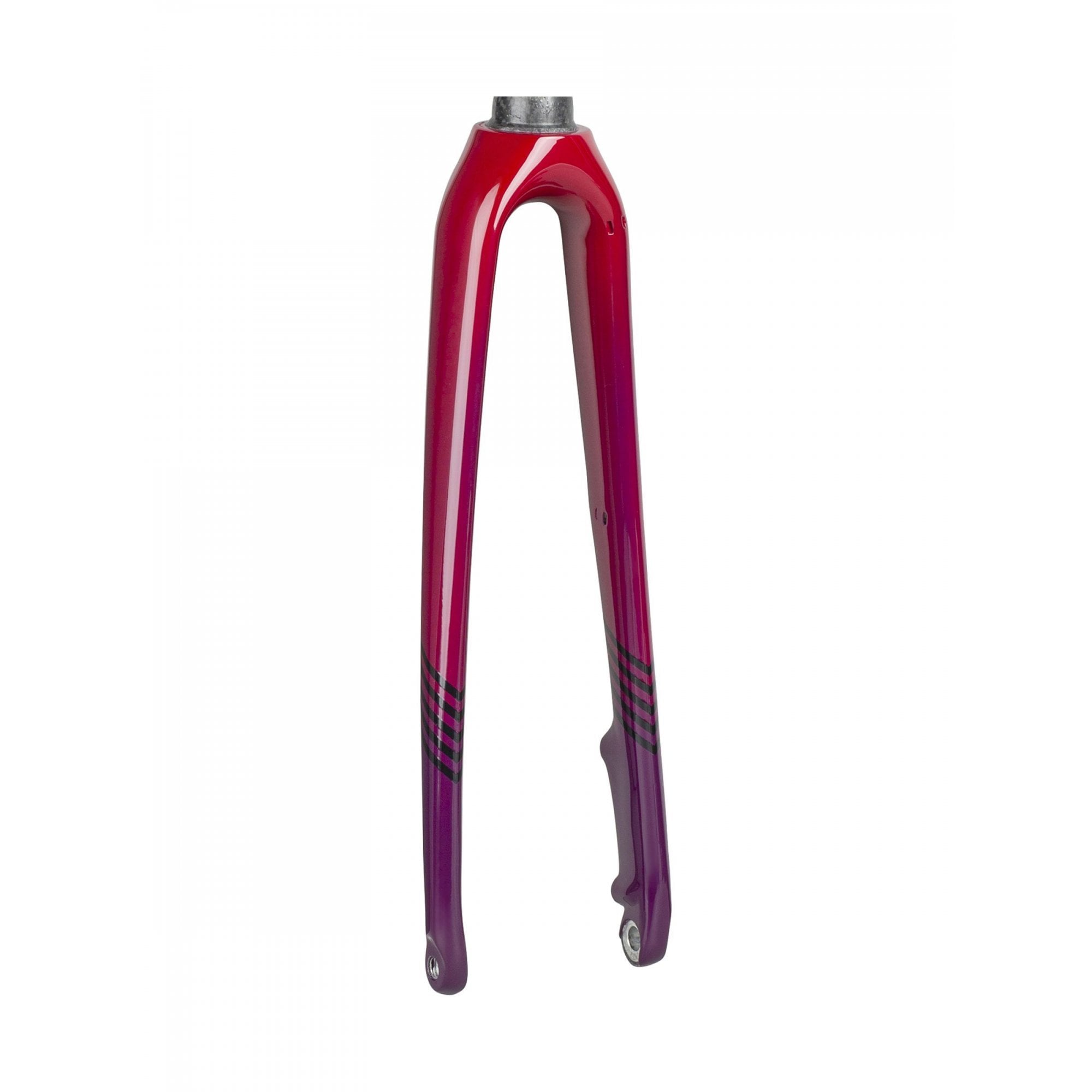 Trek Crockett 2020 700C road bike fork with magenta mulberry fade finish, lightweight component for Trek cycling bikes.