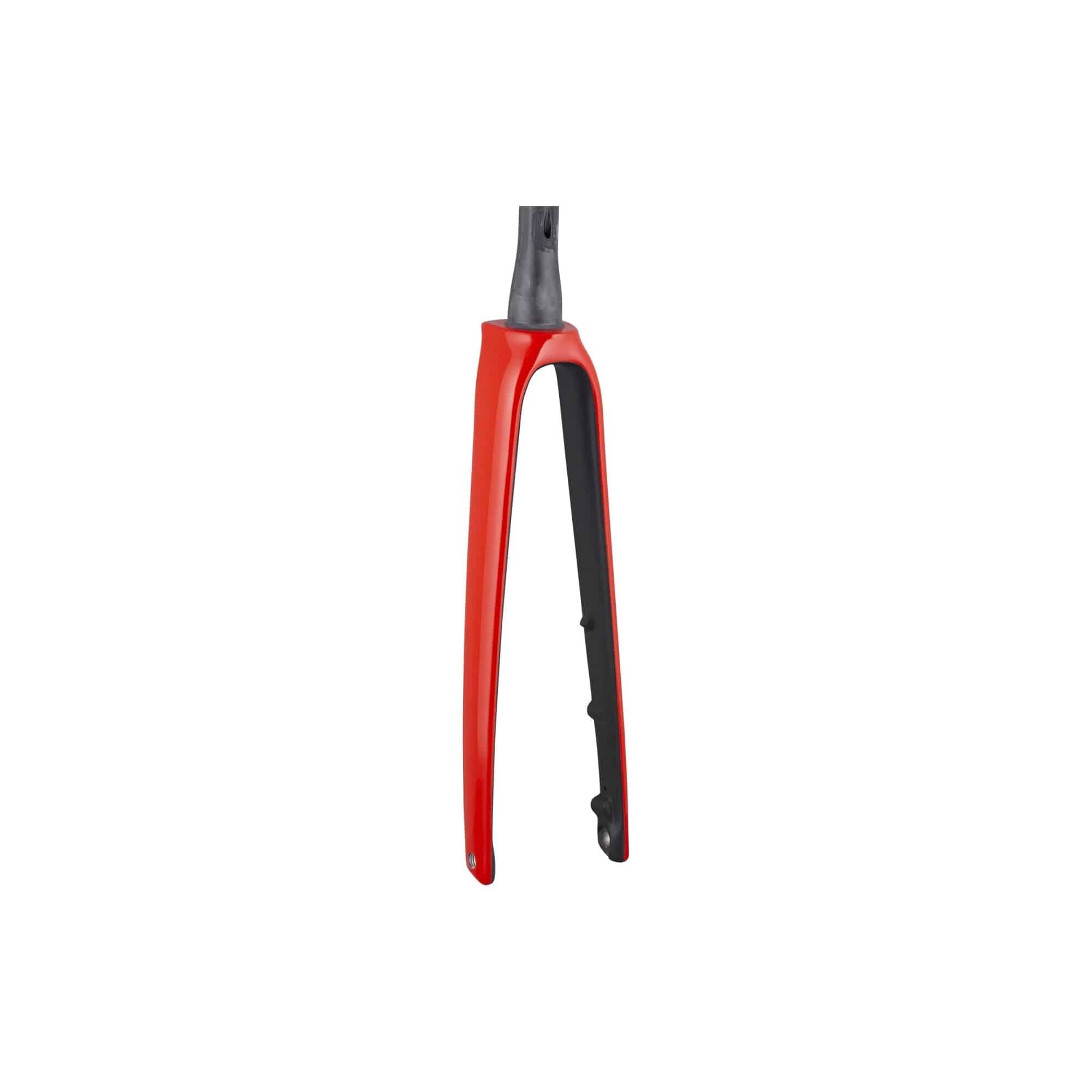 Trek 2023 Emonda SLR road bike fork with lightweight carbon design for precise steering and control.