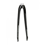 Trek Domane AL 700C road bike forks, lightweight components designed for smooth steering and stability.