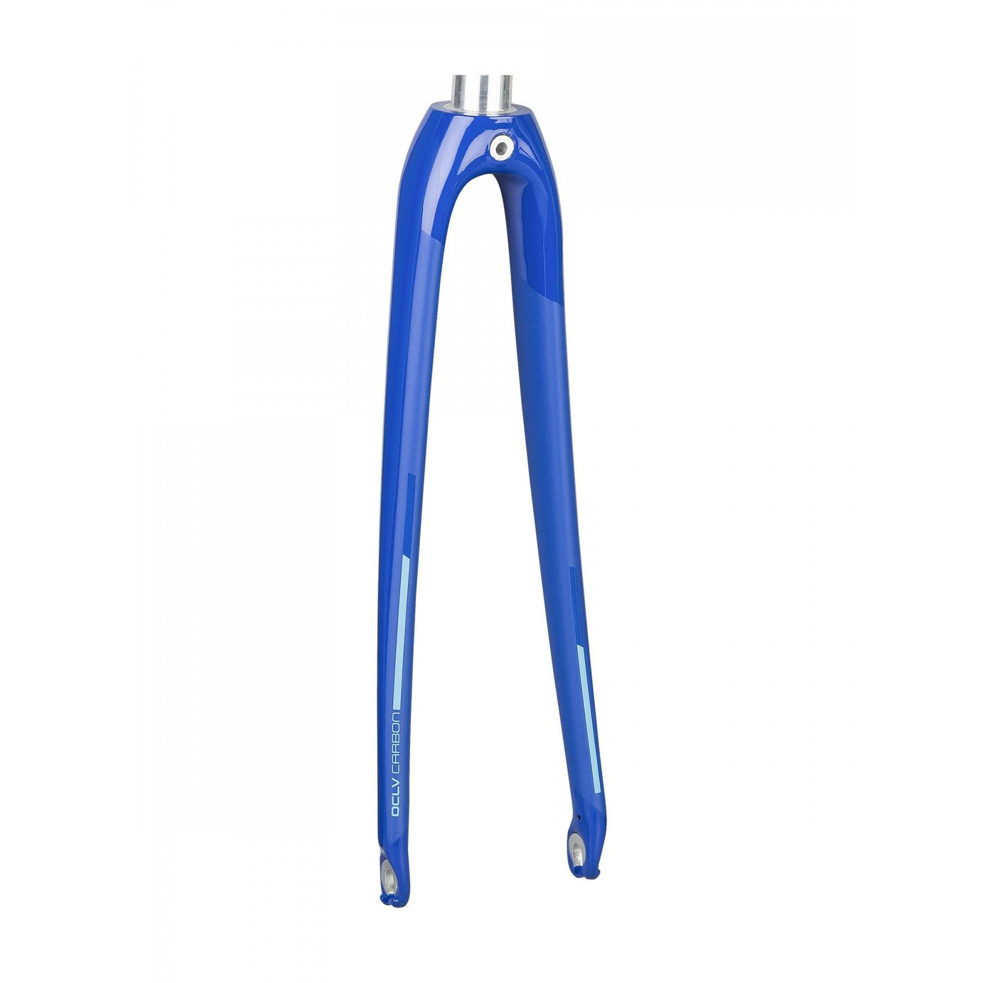 Trek Domane AL 700C road bike forks showing sleek aluminum design for smooth steering and bike stability.