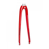 Trek Domane AL 700C road bike forks, lightweight aluminum components for smooth steering and enhanced stability.