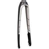 Trek Domane SL 8 700C road bike forks compatible with disc and rim brakes, featuring lightweight carbon construction.