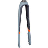 Trek Domane SL 8 700C road bike forks compatible with disc and rim brakes, black carbon fiber bike component.