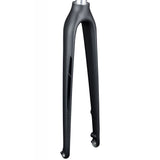 Trek FX Sport 6 disc fork with flat-mount calipers and 12mm thru-axles, shown from side view.