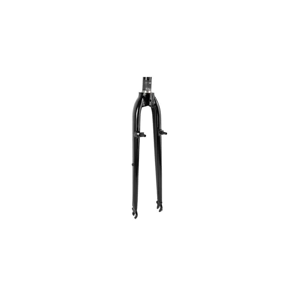 Trek FX 700C rigid forks with ZS lowers and neutral rake for pavement bikes, showcasing the bike component in close-up.