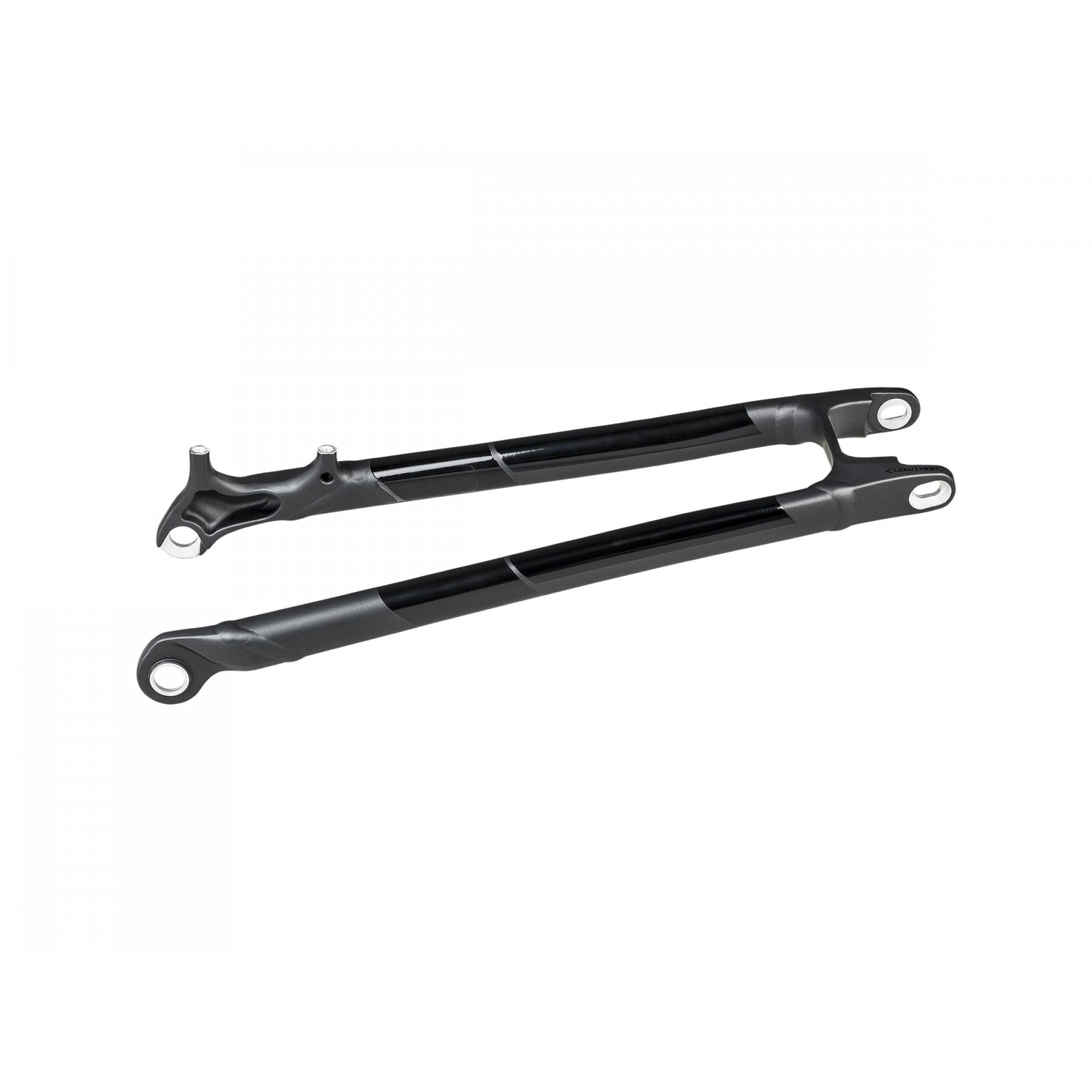 Trek Powerfly LT 2019 seatstay frame component for 2018 Powerfly FS & LT 27.5 mountain bikes, black metal construction.