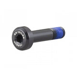 Trek aluminum shock mount fastener for full-suspension bike frame components, showing the metal fastener and mounting area.