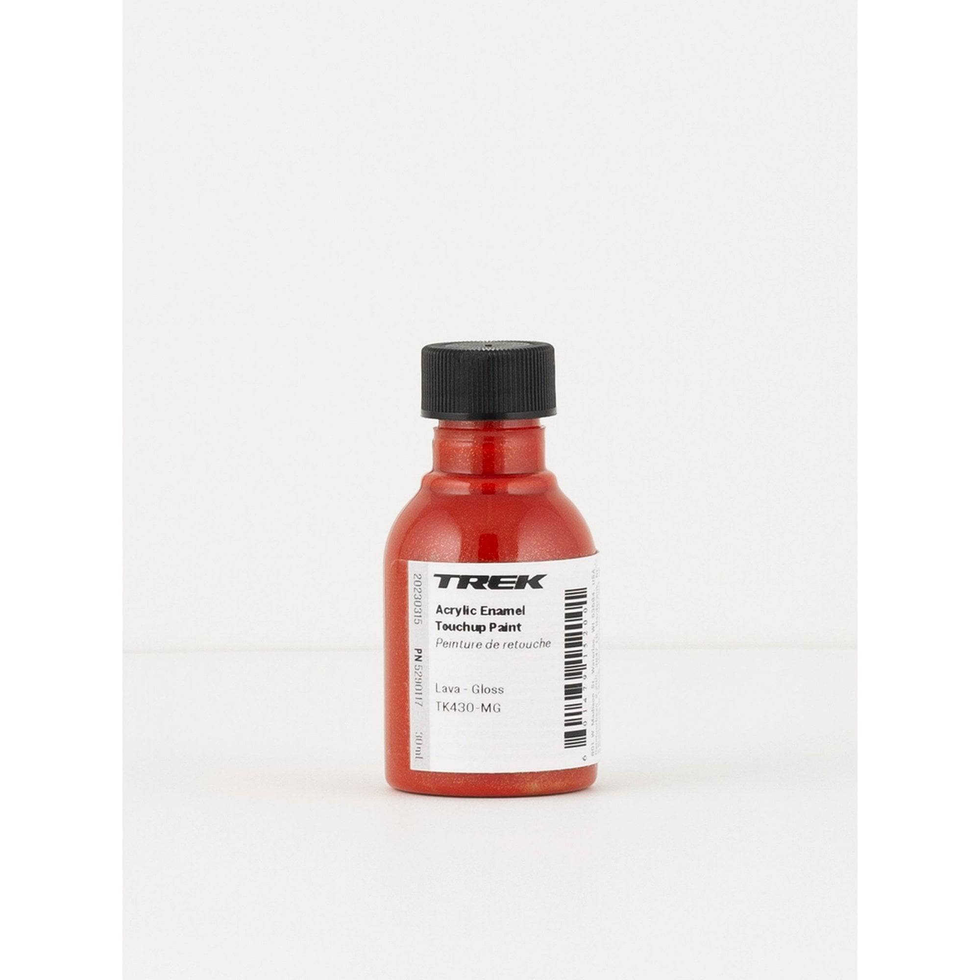 Trek satin red touch-up paint for bike frames from the Cobra Blood color collection, ideal for bike component repairs.