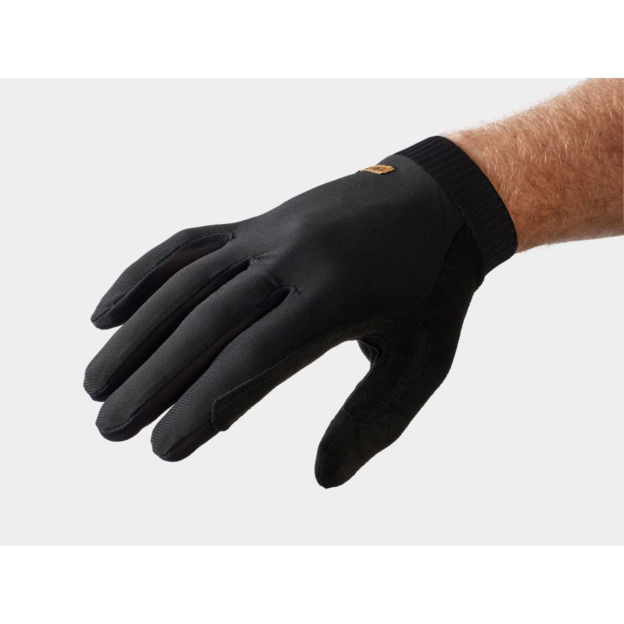 Trek Evoke unisex mountain bike gloves with touchscreen fingertips and breathable fabric for comfortable cycling.