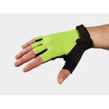 Trek Solstice Gel padded unisex cycling gloves with grip and comfort, shown in black with padded palms and adjustable straps.