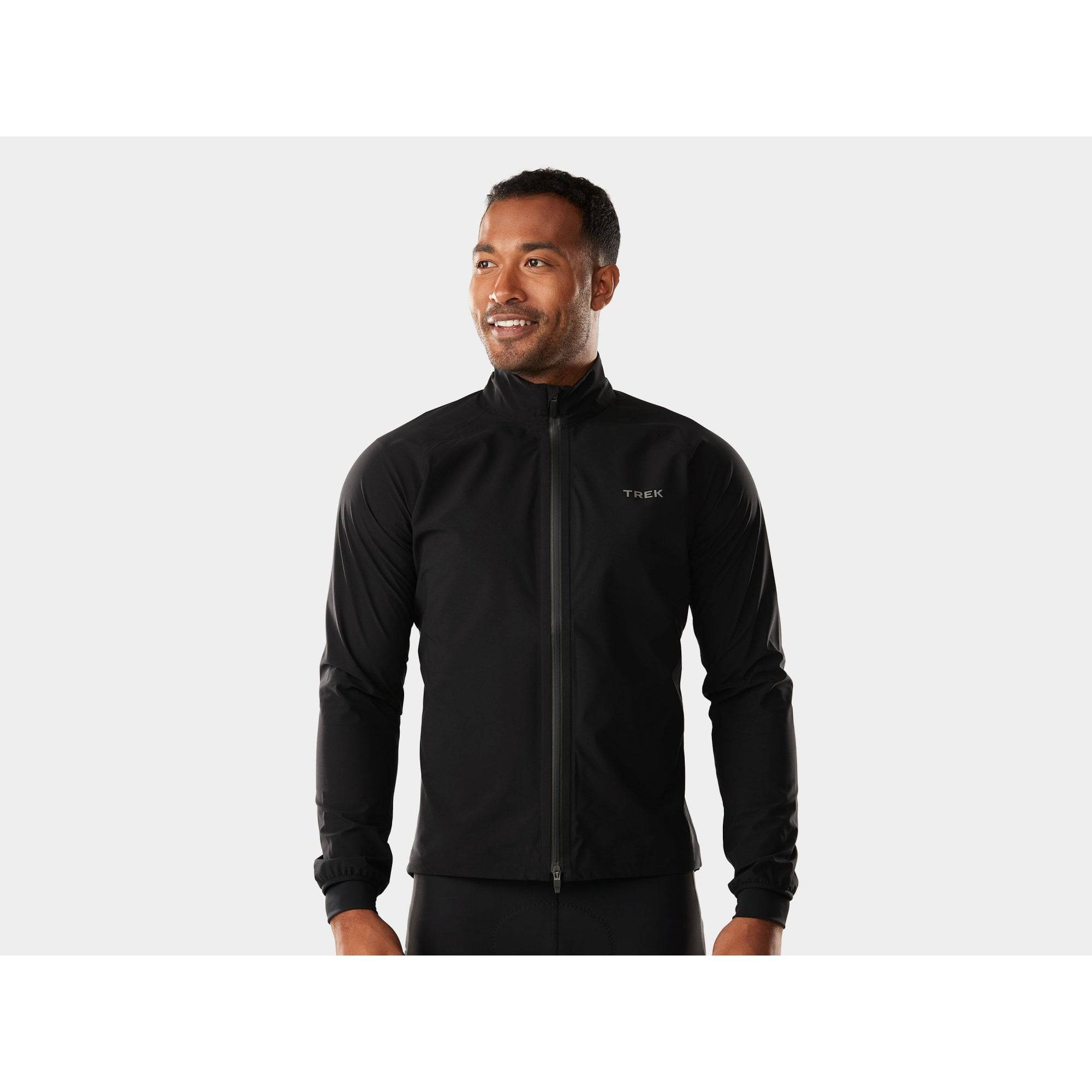 Trek Circuit Rain Cycling Jacket waterproof and breathable, packable clothing ideal for all-weather bike rides.