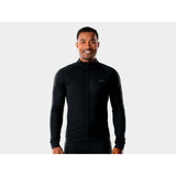 Trek Circuit softshell cycling jacket with fleece lining, windproof and waterproof, designed for outdoor cycling comfort.