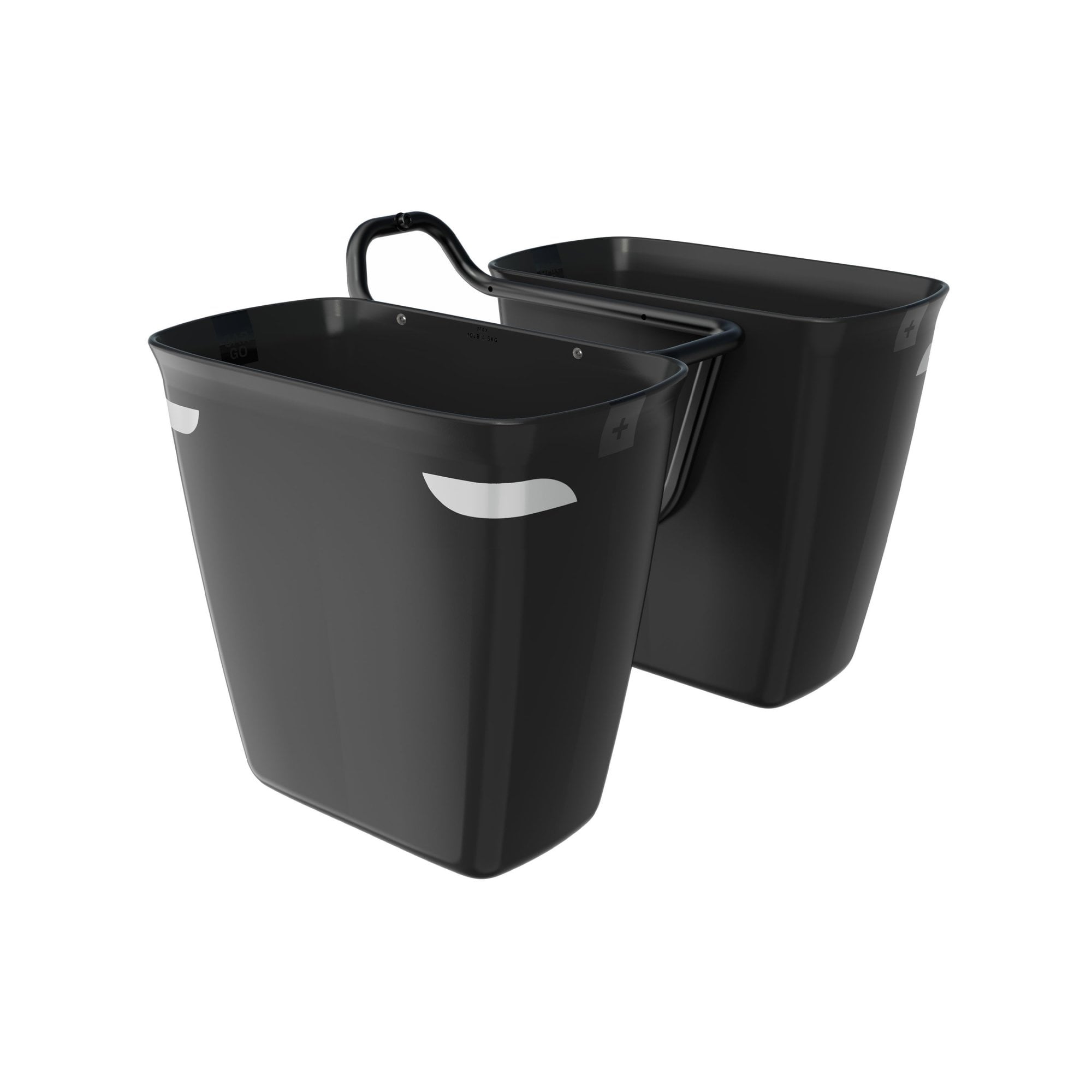 Trek Fetch+ 2 front pannier and rack kit for bikes, weather-resistant bike storage accessories, mounted on a bicycle.