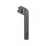 Trek Domane+ HP matte black adjustable bike seatpost for road cycling components, showing the sleek, lightweight design.