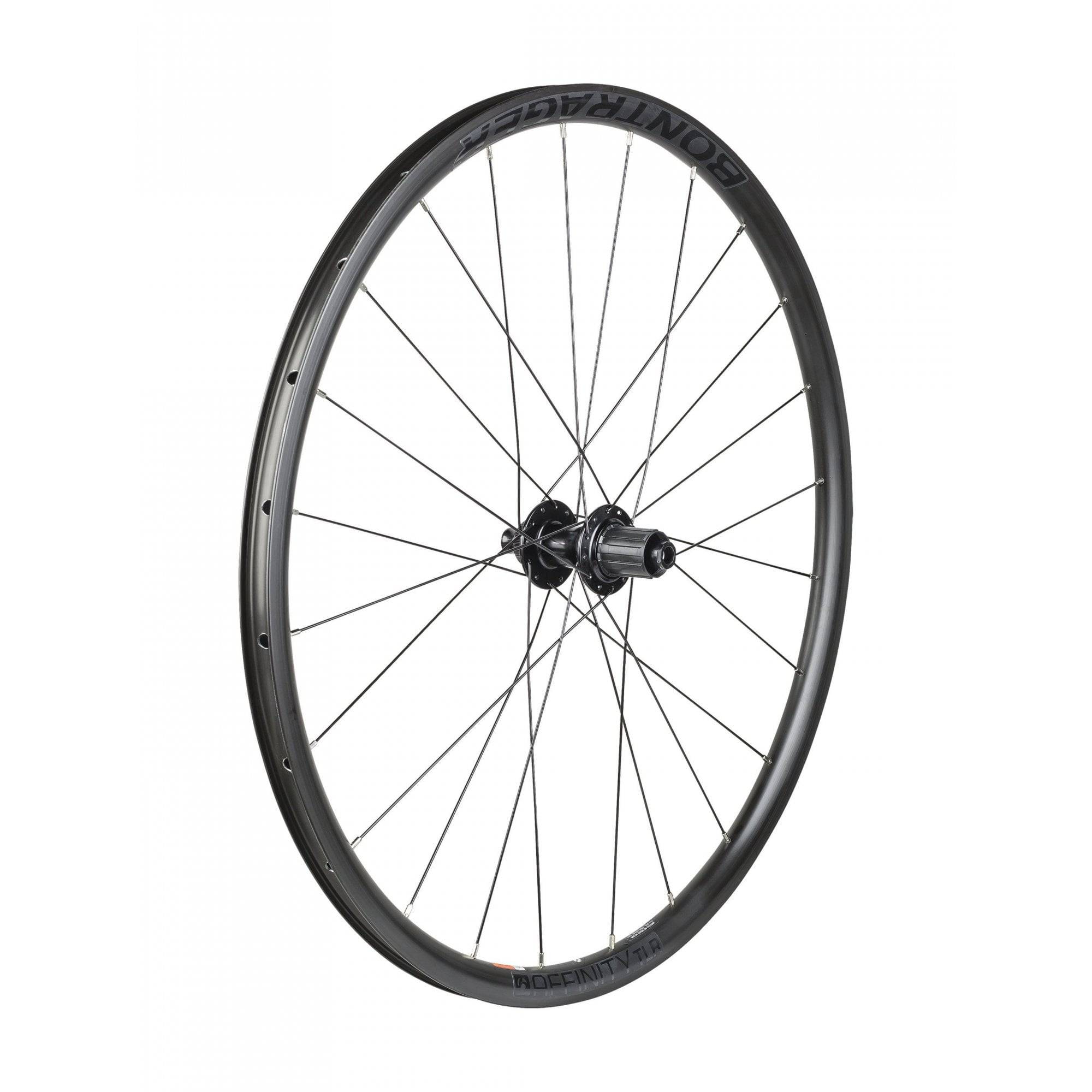 Bontrager Affinity TLR Centerlock disc road wheel with 24 spokes, tubeless-ready 700C wheel for road cycling components.