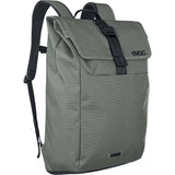 EVOC Duffle Backpack 26L in dark olive and black, waterproof travel bag with adjustable straps and multiple compartments.