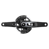 SRAM X0 Eagle MTB crankset with 32T chainring, DUB spindle, wide 55mm chainline, and T-Type V2 guard for mountain biking