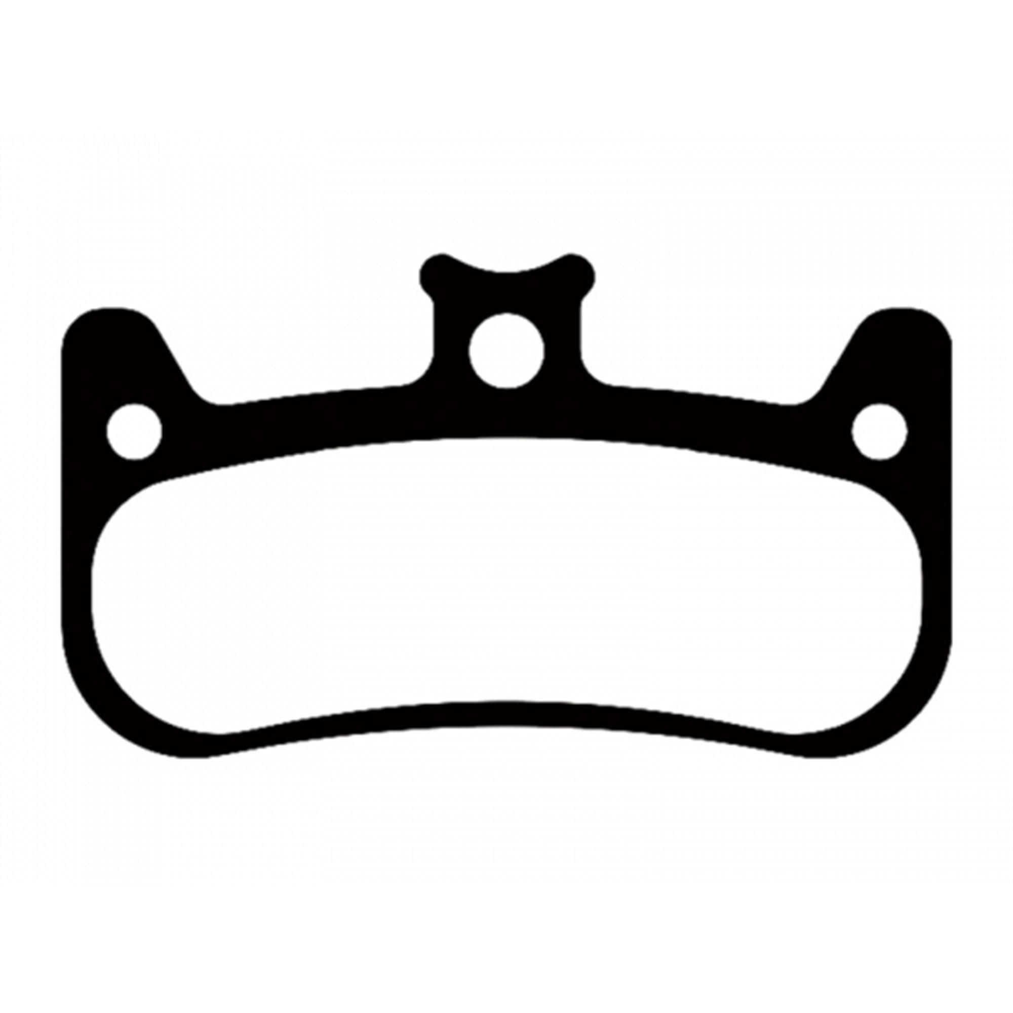 Ashima semi-metal disc brake pads for Formula Cura 4 bike, showing the components with metal backing and brake surface.