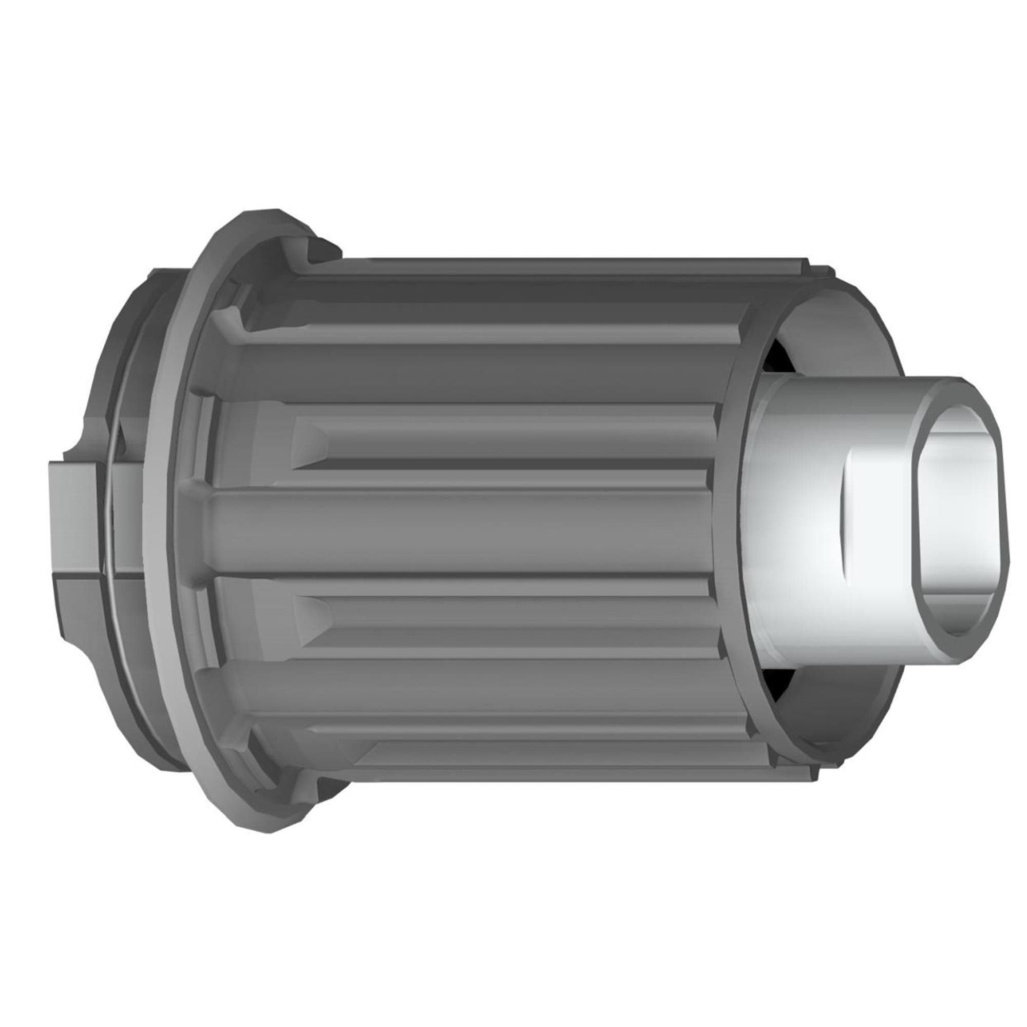 MAHLE X20 Shimano HG steel freewheel set with nuts, end cap, and spacer for bicycle components, durable and compatible with Shimano hubs.