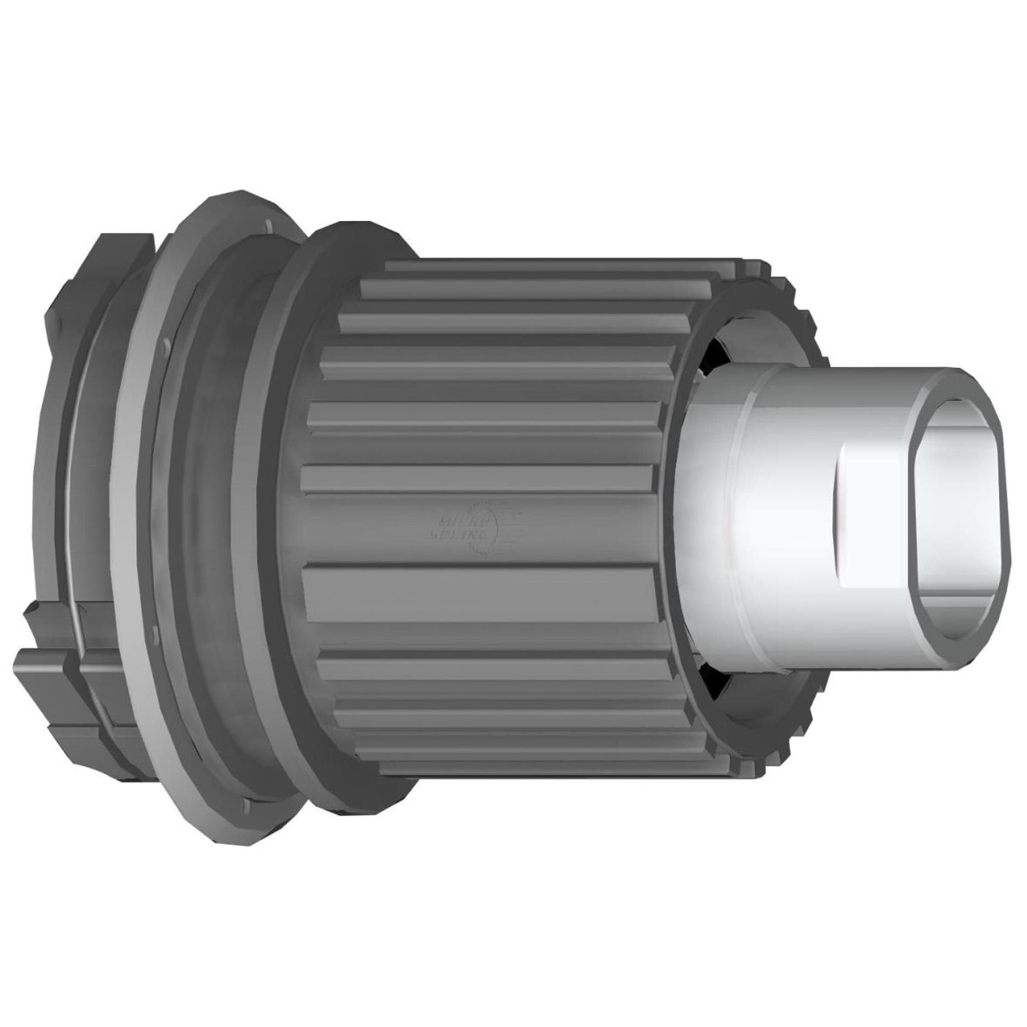MAHLE X20 Shimano MicroSpline steel freewheel set with nuts and installation parts for bike components.