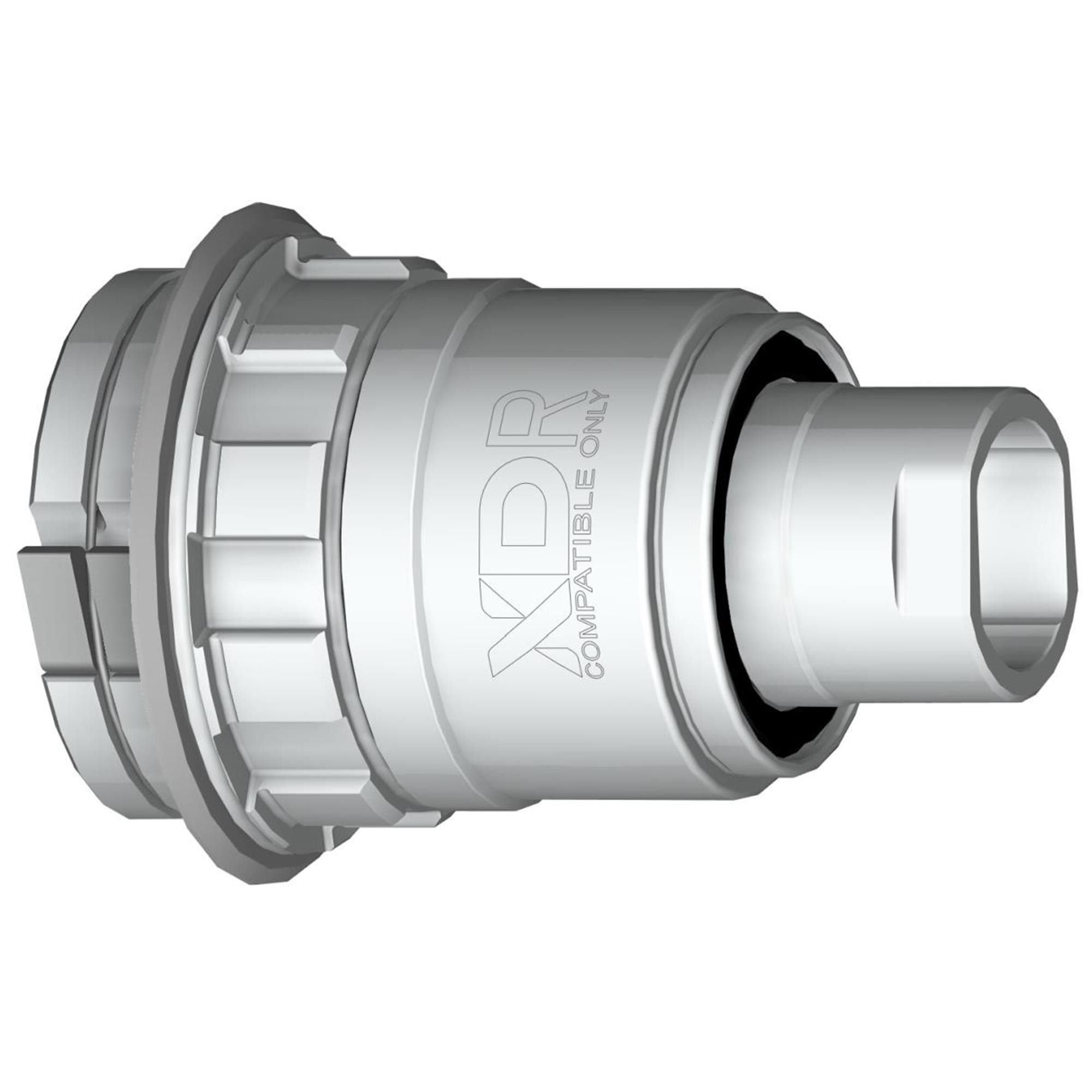 MAHLE X20 SRAM XDR aluminum freewheel set with nuts, end cap, and spacer for bike components.