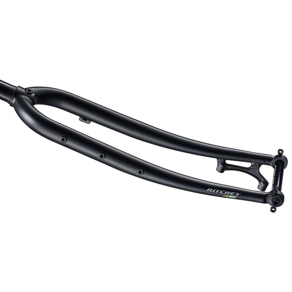 Ritchey WCS Steel MTB fork in black with rack and fender mounts, 1-1/8 inch steerer, mountain bike component