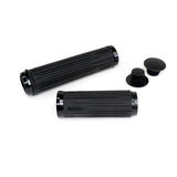 RockShox TwistLoc Base B1+ grips with textured surface, black clamps and end plugs, suitable for mountain bike handlebars.