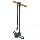SKS Rennkompressor NXT floor pump with multi-valve head and pressure gauge for bike tire inflation, durable accessories.